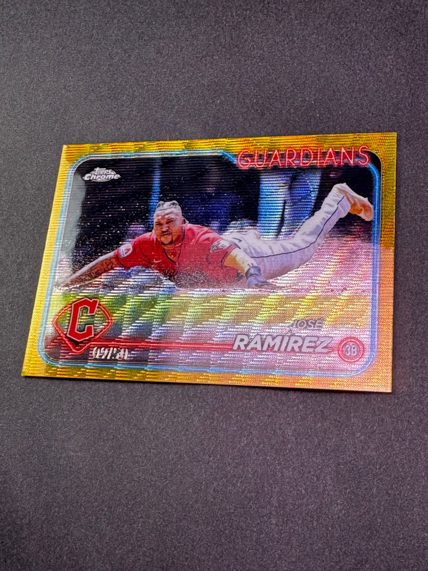 2024 Topps Chrome Gold Wave /50 Jose Ramirez Cleveland Guardians