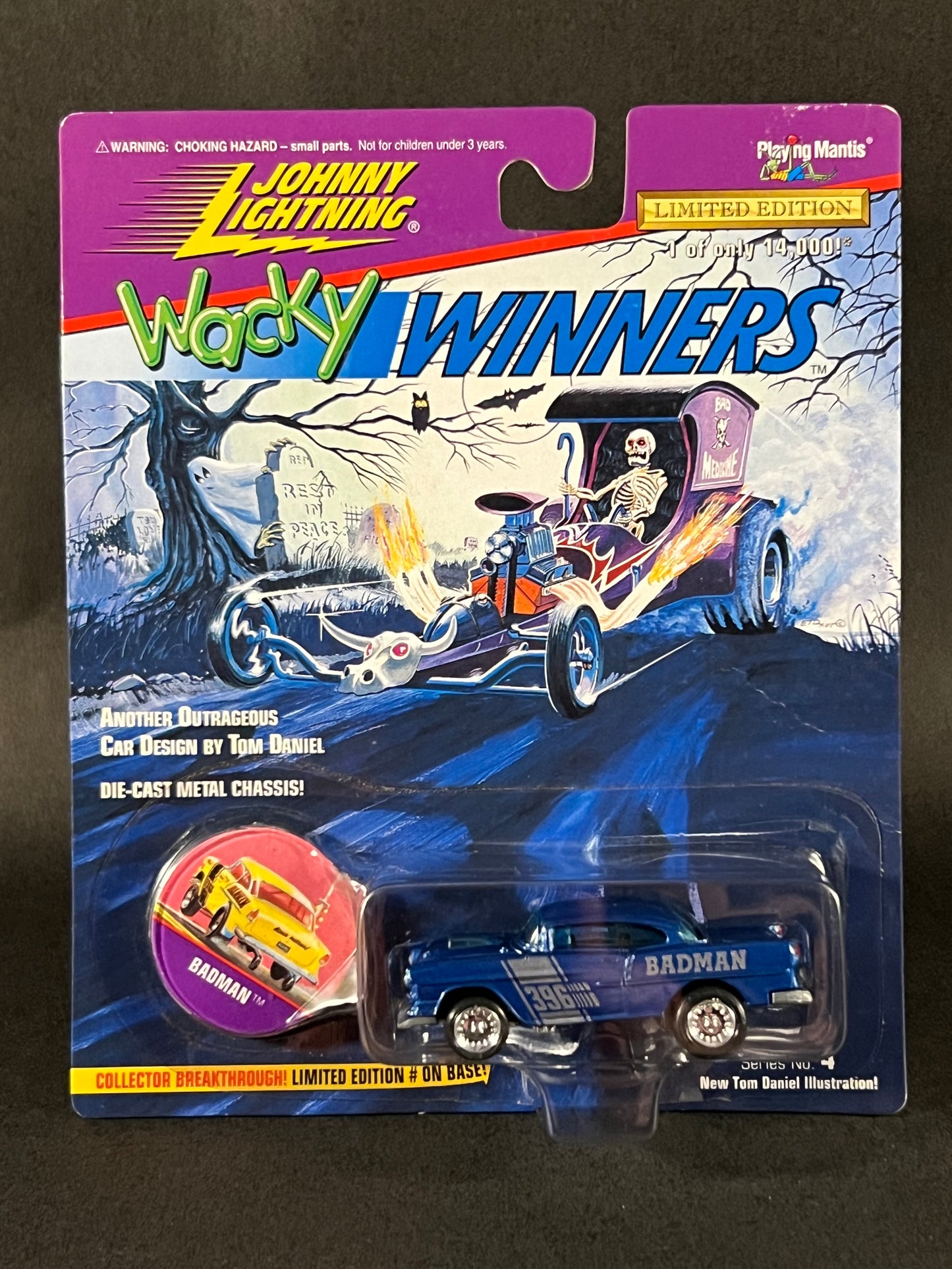 Johnny Lightning 1996 Wacky Winners Series 4 Badman, Blue