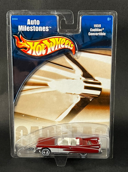 Hot Wheels 2001 Auto Milestones 1959 Cadillac Convertible, Red