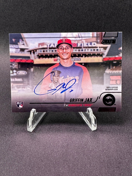 2022 Topps Stadium Club #SCBA-GJ Black /25 Griffin Jax Autograph Rookie RC Minnesota Twins
