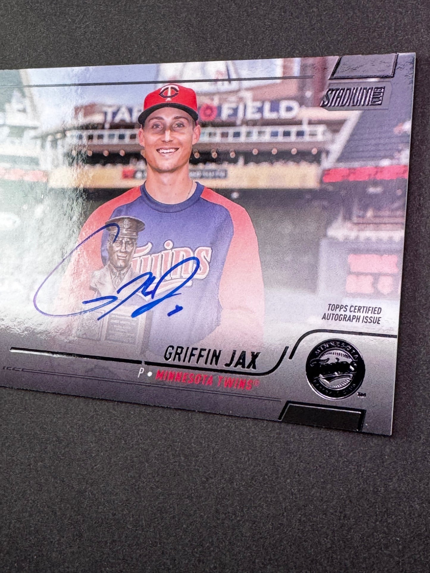 2022 Topps Stadium Club #SCBA-GJ Black /25 Griffin Jax Autograph Rookie RC Minnesota Twins