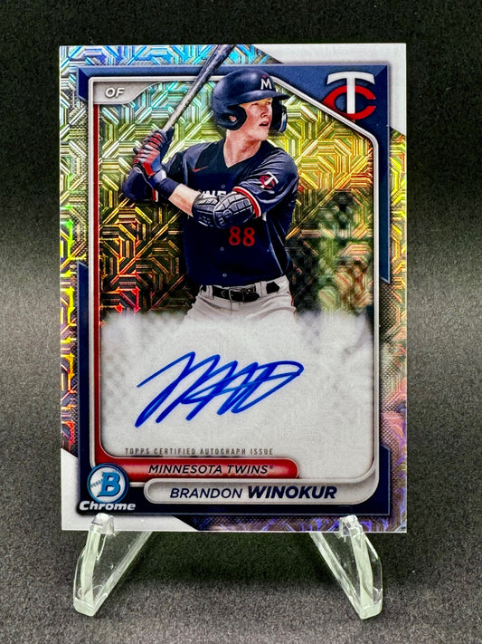 2024 Bowman Chrome Mojo #BMA-BWI Brandon Winokur Autograph Minnesota Twins