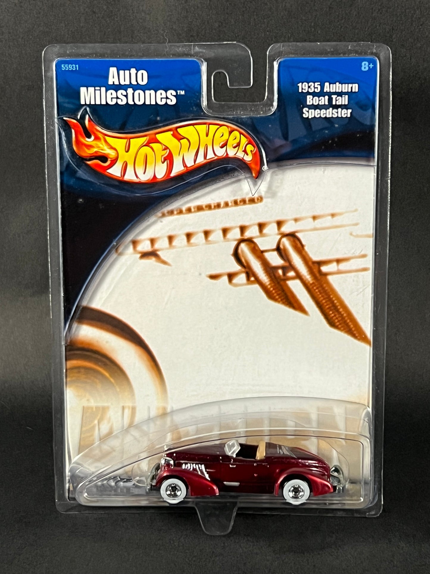 Hot Wheels 2001 Auto Milestones 1935 Auburn Boat Tail Speedster, Red