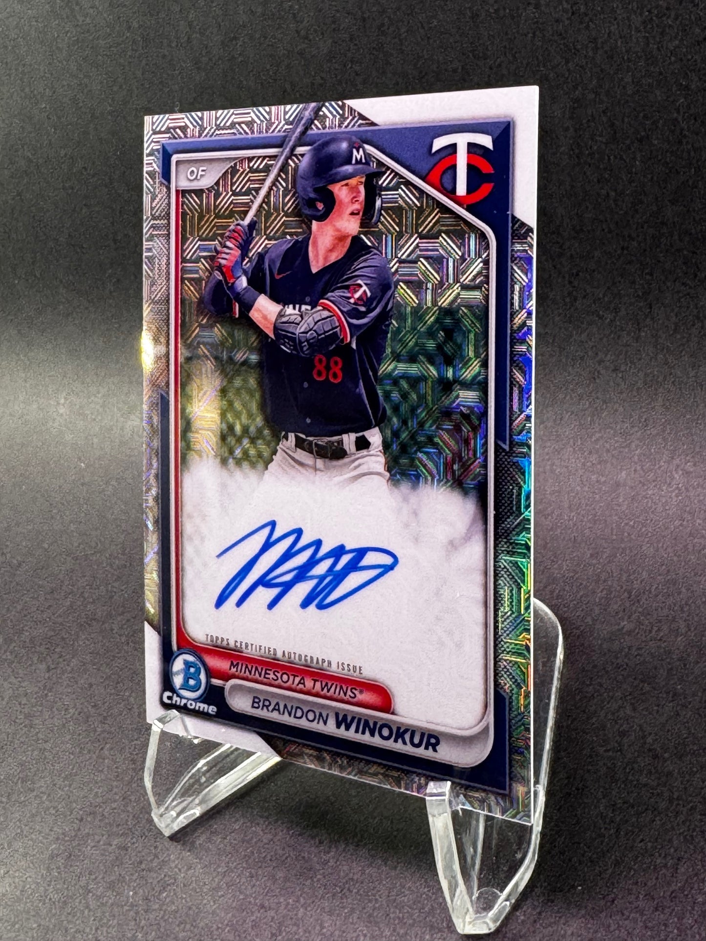 2024 Bowman Chrome Mojo #BMA-BWI Brandon Winokur Autograph Minnesota Twins