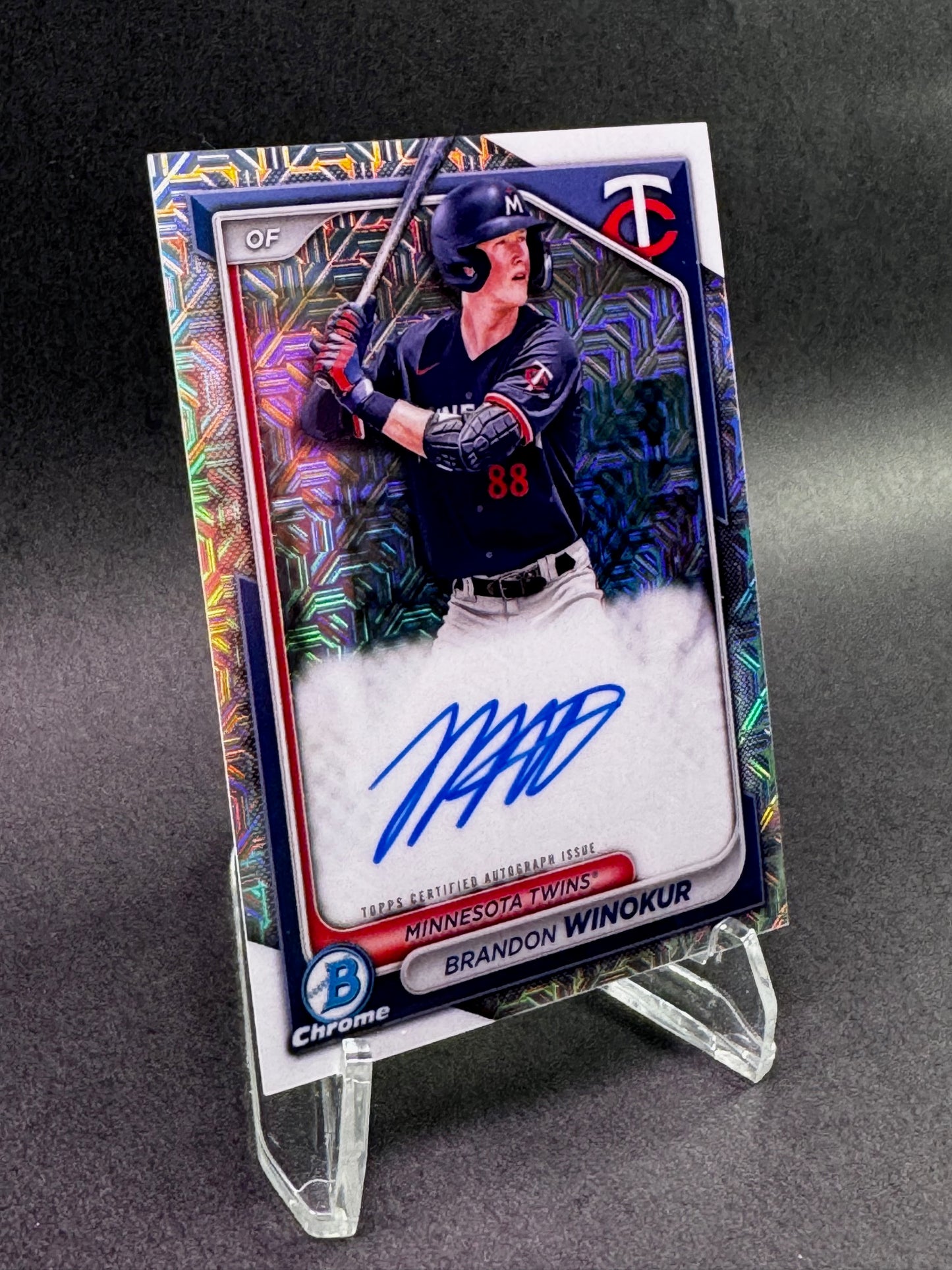 2024 Bowman Chrome Mojo #BMA-BWI Brandon Winokur Autograph Minnesota Twins