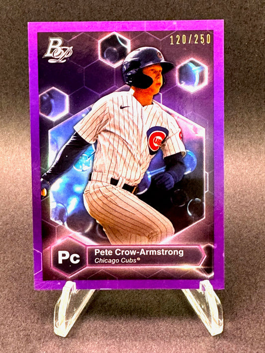 2022 Bowman Platinum PE-26 Precious Elements Purple /250 Pete Crow-Armstrong Chicago Cubs