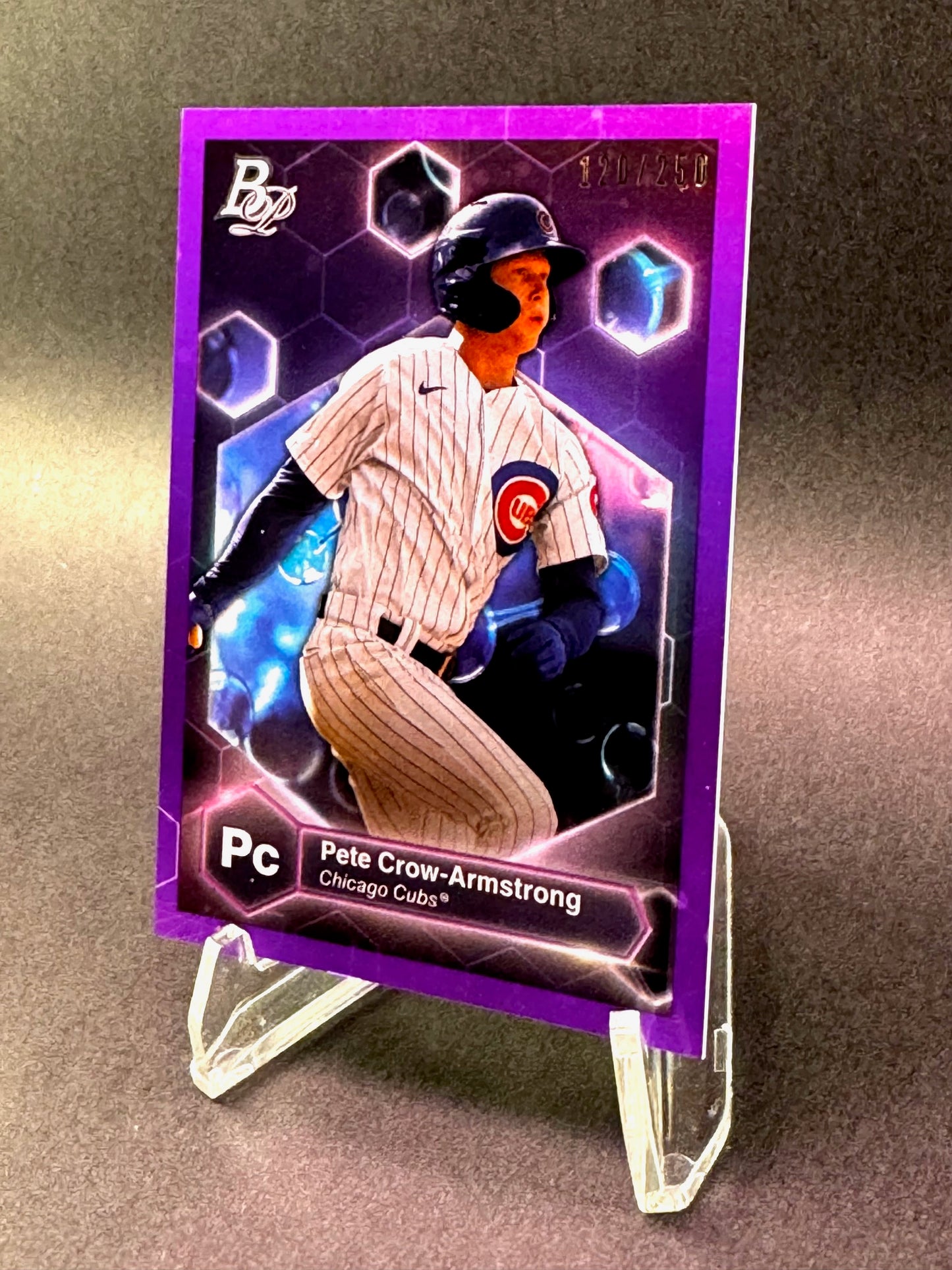 2022 Bowman Platinum PE-26 Precious Elements Purple /250 Pete Crow-Armstrong Chicago Cubs