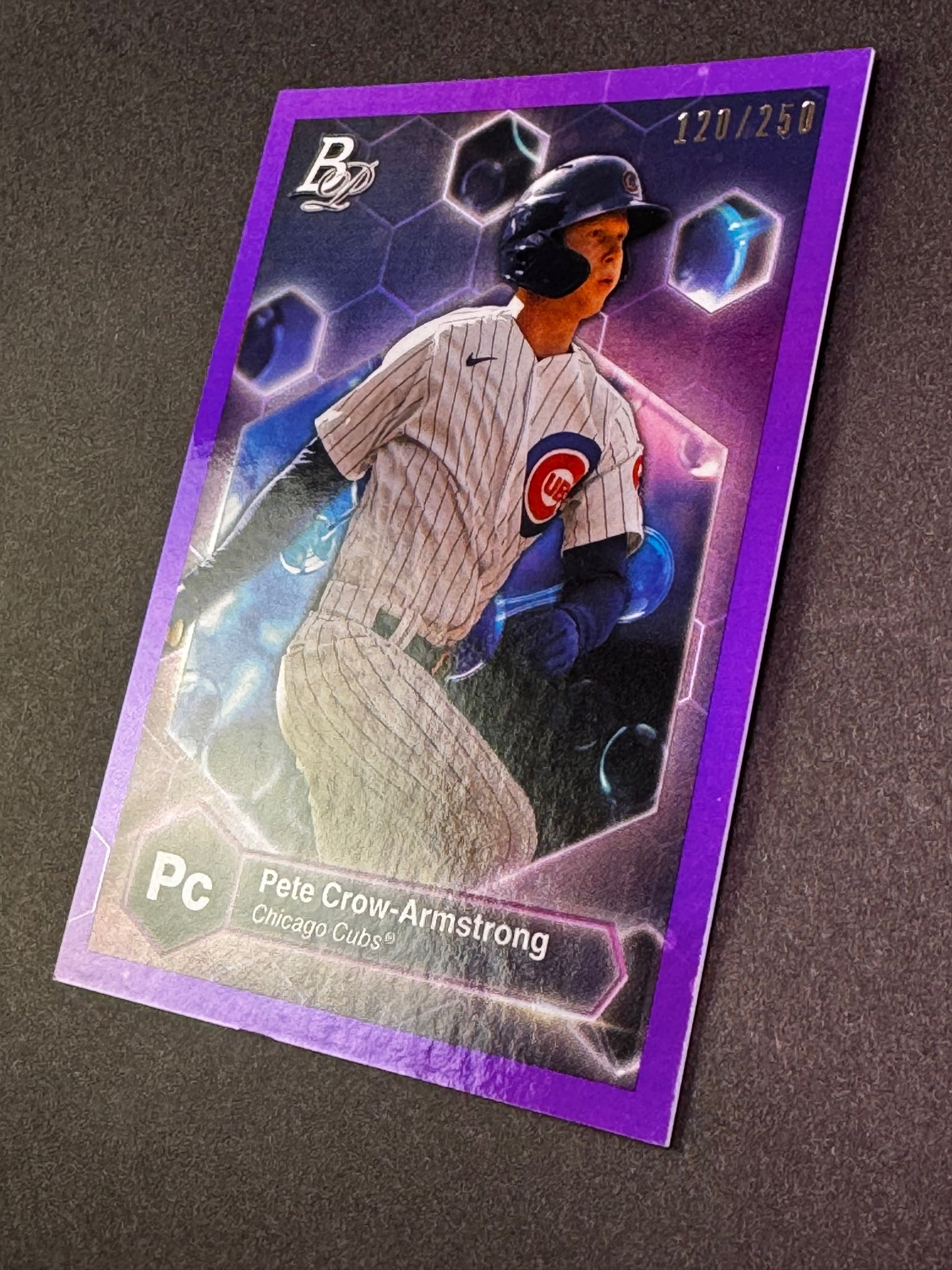 2022 Bowman Platinum PE-26 Precious Elements Purple /250 Pete Crow-Armstrong Chicago Cubs