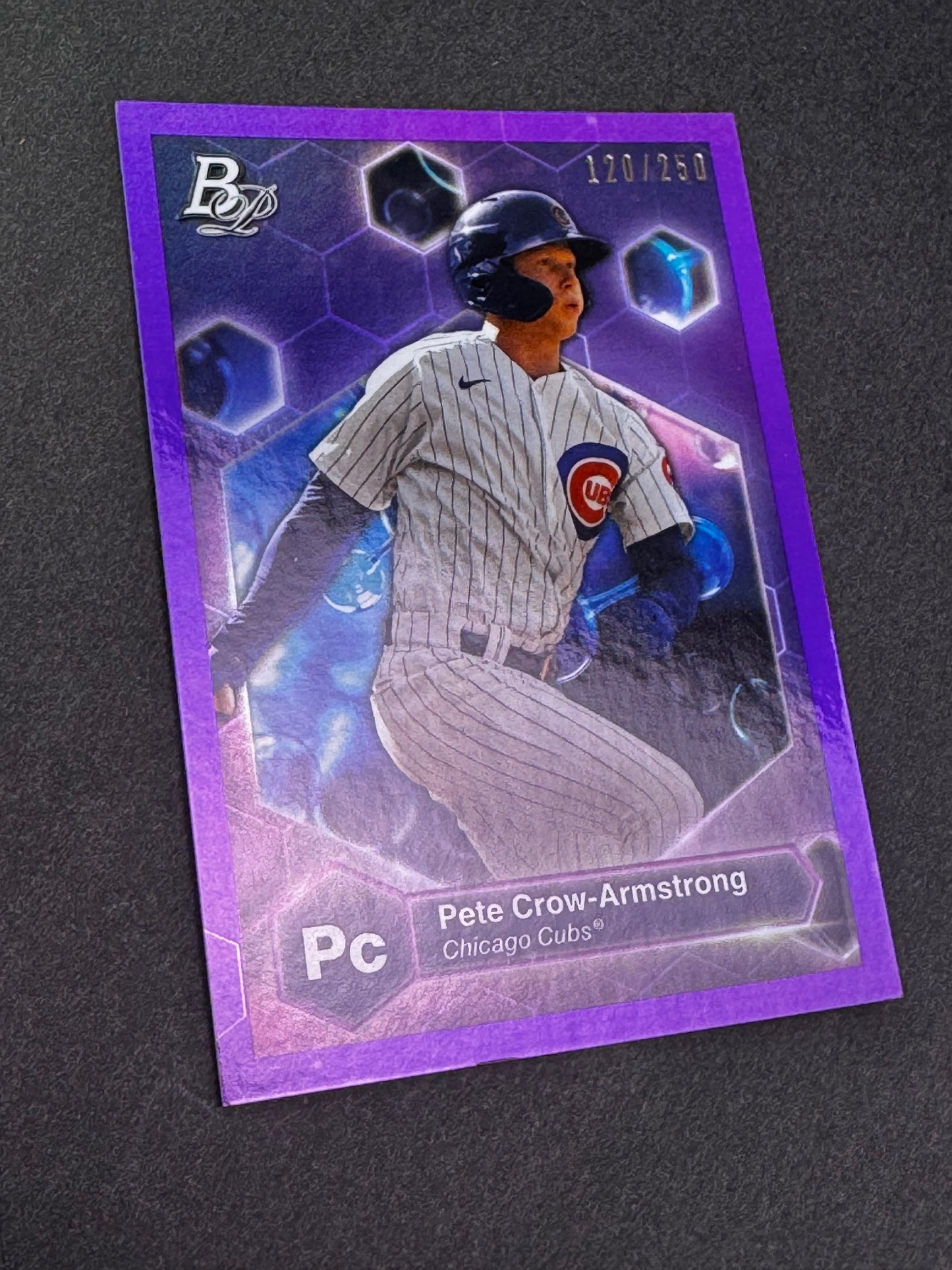 2022 Bowman Platinum PE-26 Precious Elements Purple /250 Pete Crow-Armstrong Chicago Cubs