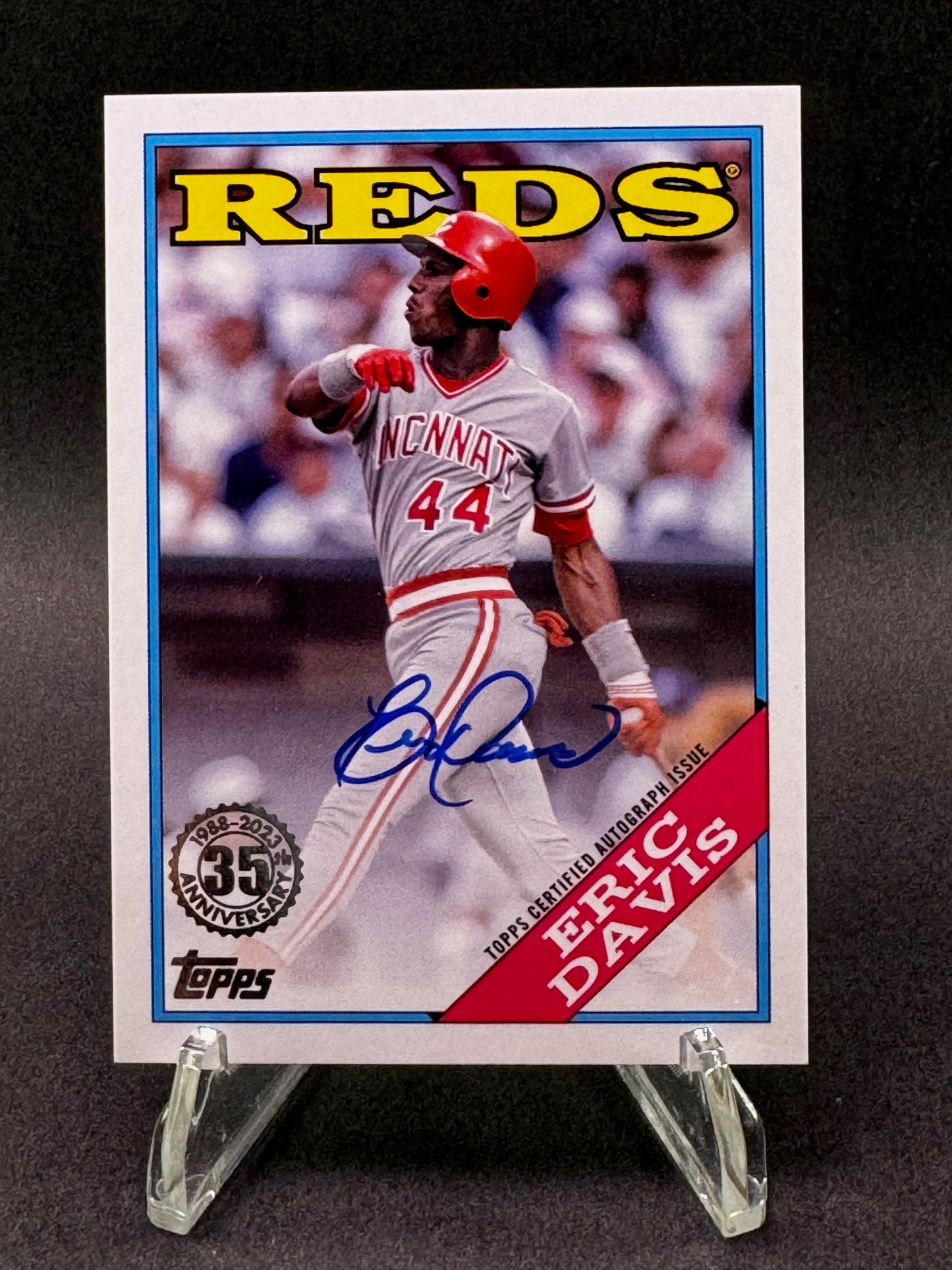 2023 Topps Series 1 1988 35th Anniversary Autograph 88BA-ED Eric Davis Cincinnati Reds