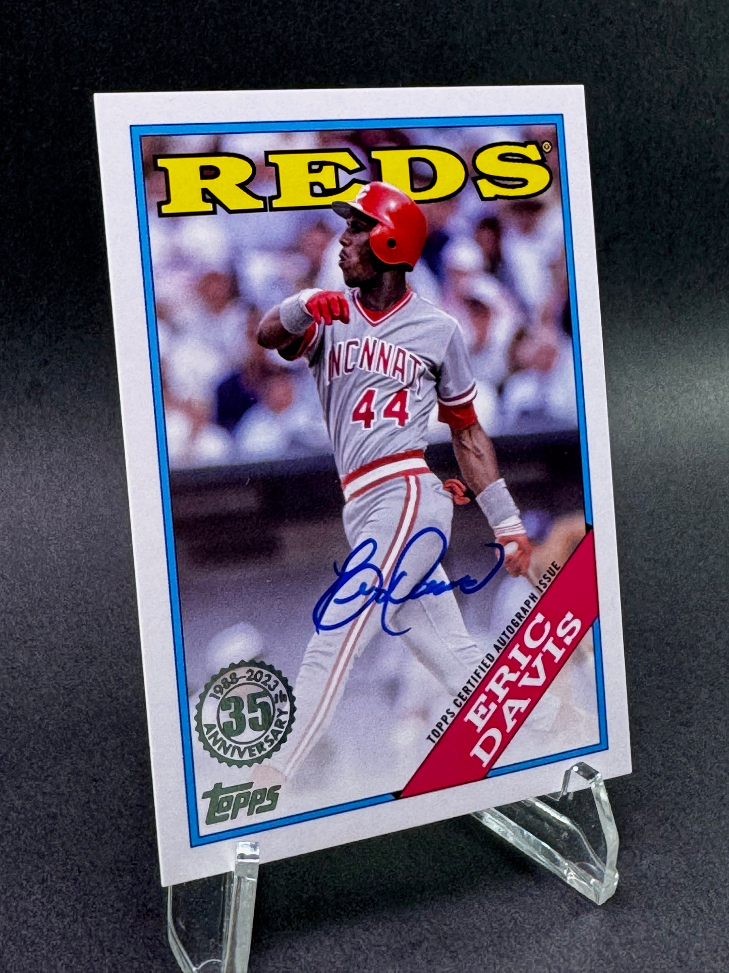 2023 Topps Series 1 1988 35th Anniversary Autograph 88BA-ED Eric Davis Cincinnati Reds