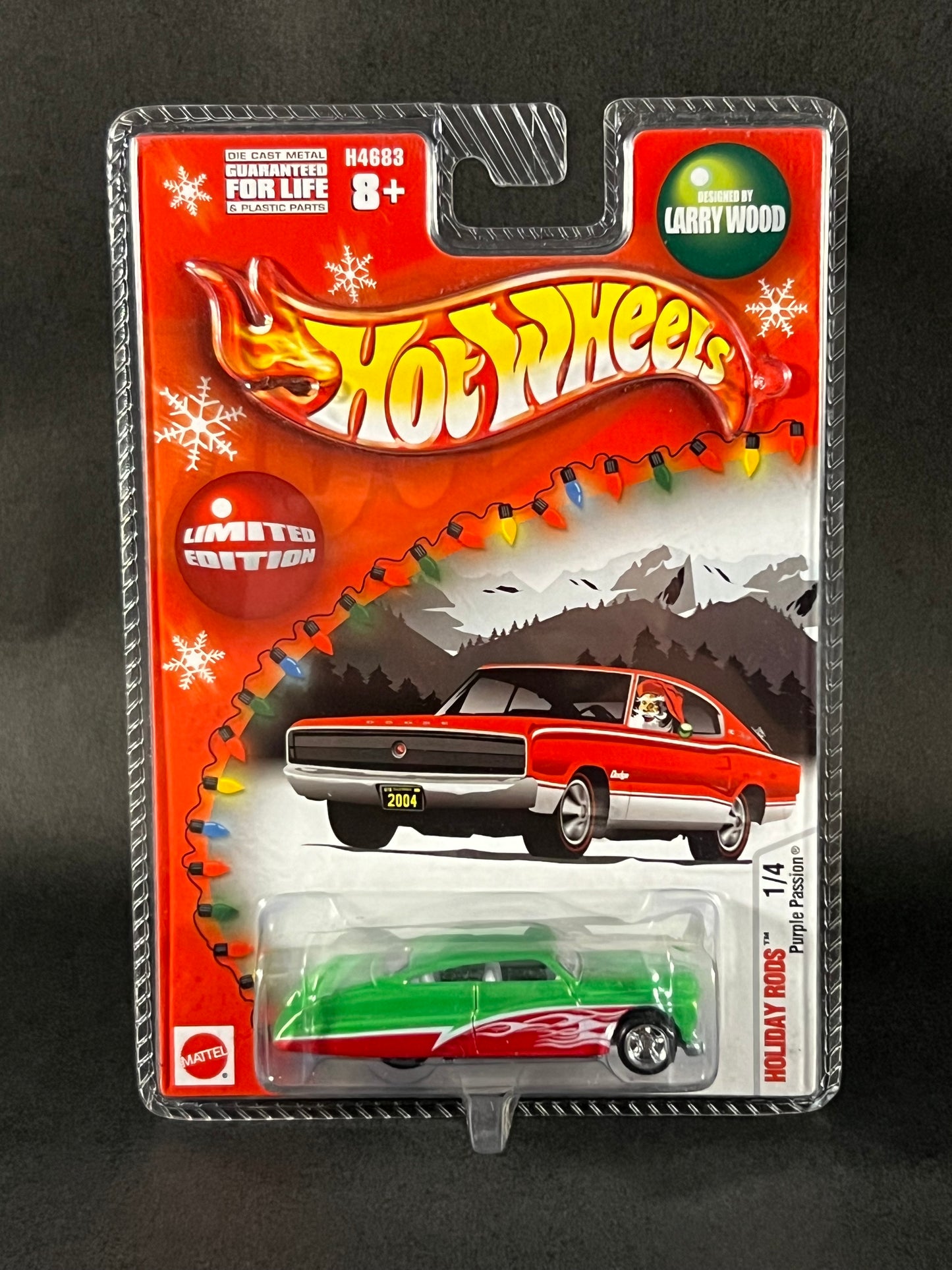 Hot Wheels Limited Edition 2004 Holiday Rods 1/4 Purple Passion, Red and Green