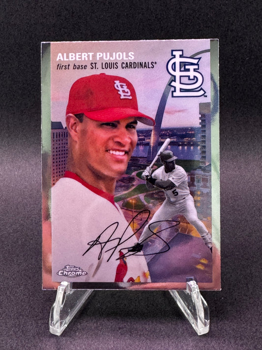 2023 Topps Chrome Platinum Anniversary City Variation 54CV-4 Albert Pujols St. Louis Cardinals