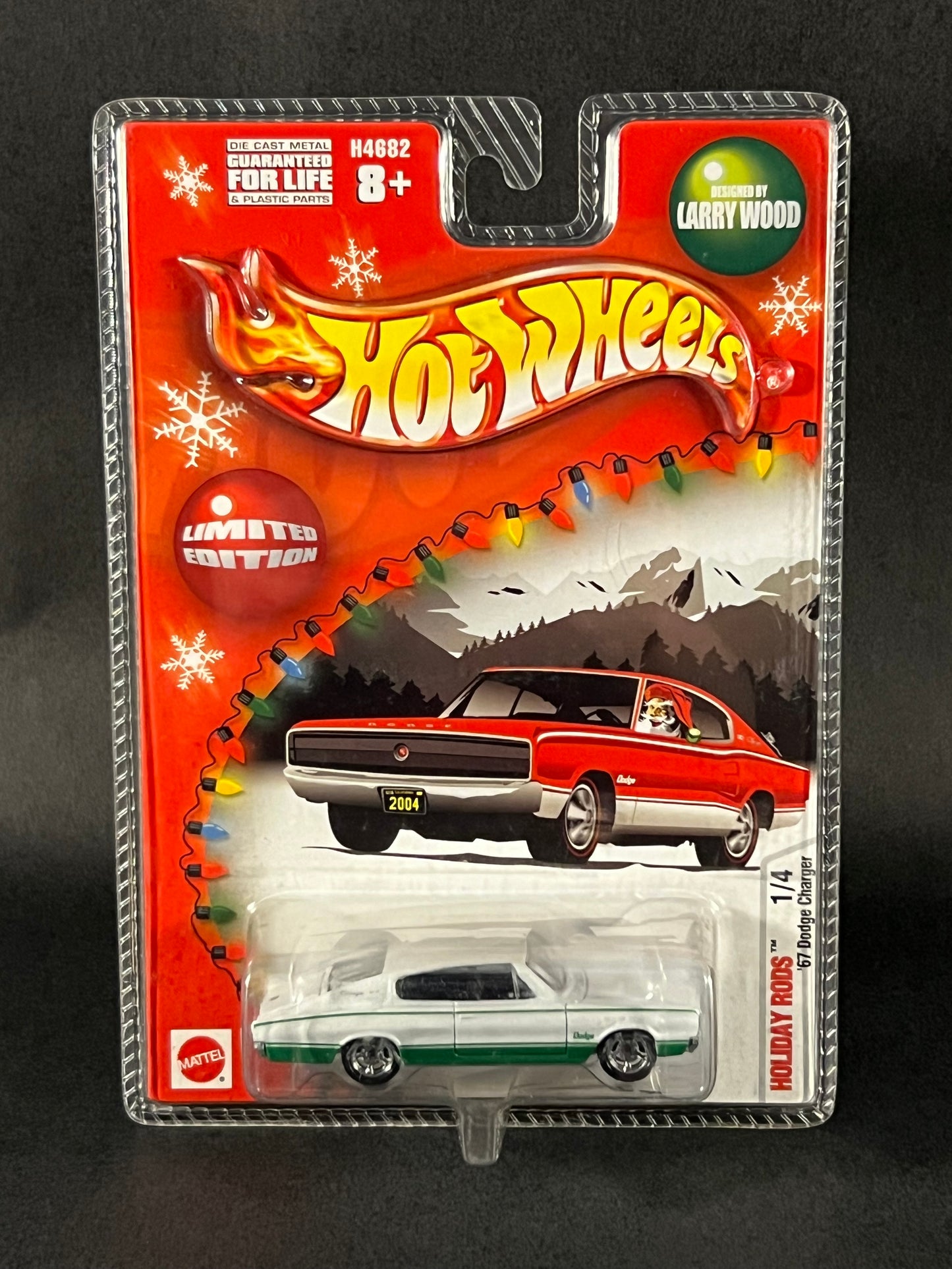 Hot Wheels Limited Edition 2004 Holiday Rods 1/4 '67 Dodge Charger, White