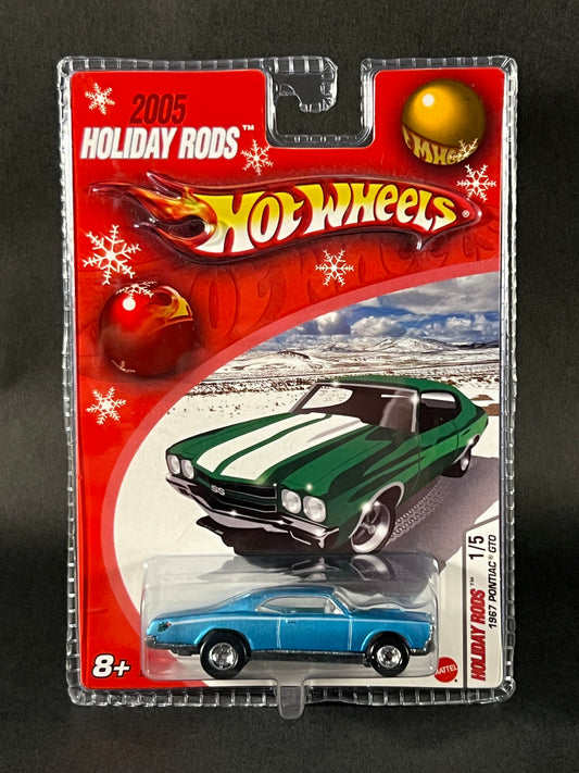 Hot Wheels 2005 Holiday Rods 1/5 1967 Pontiac GTO, Blue