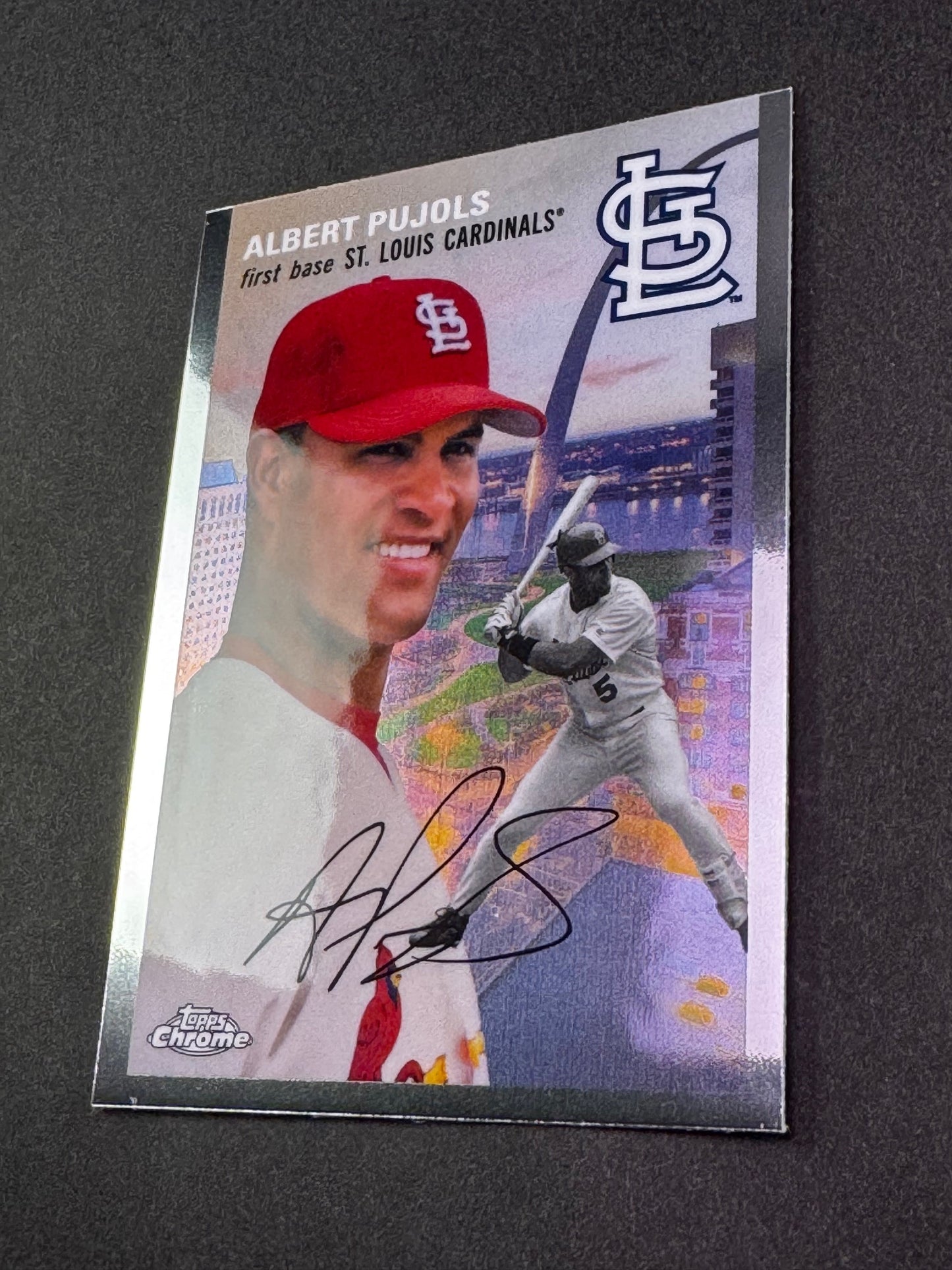 2023 Topps Chrome Platinum Anniversary City Variation 54CV-4 Albert Pujols St. Louis Cardinals