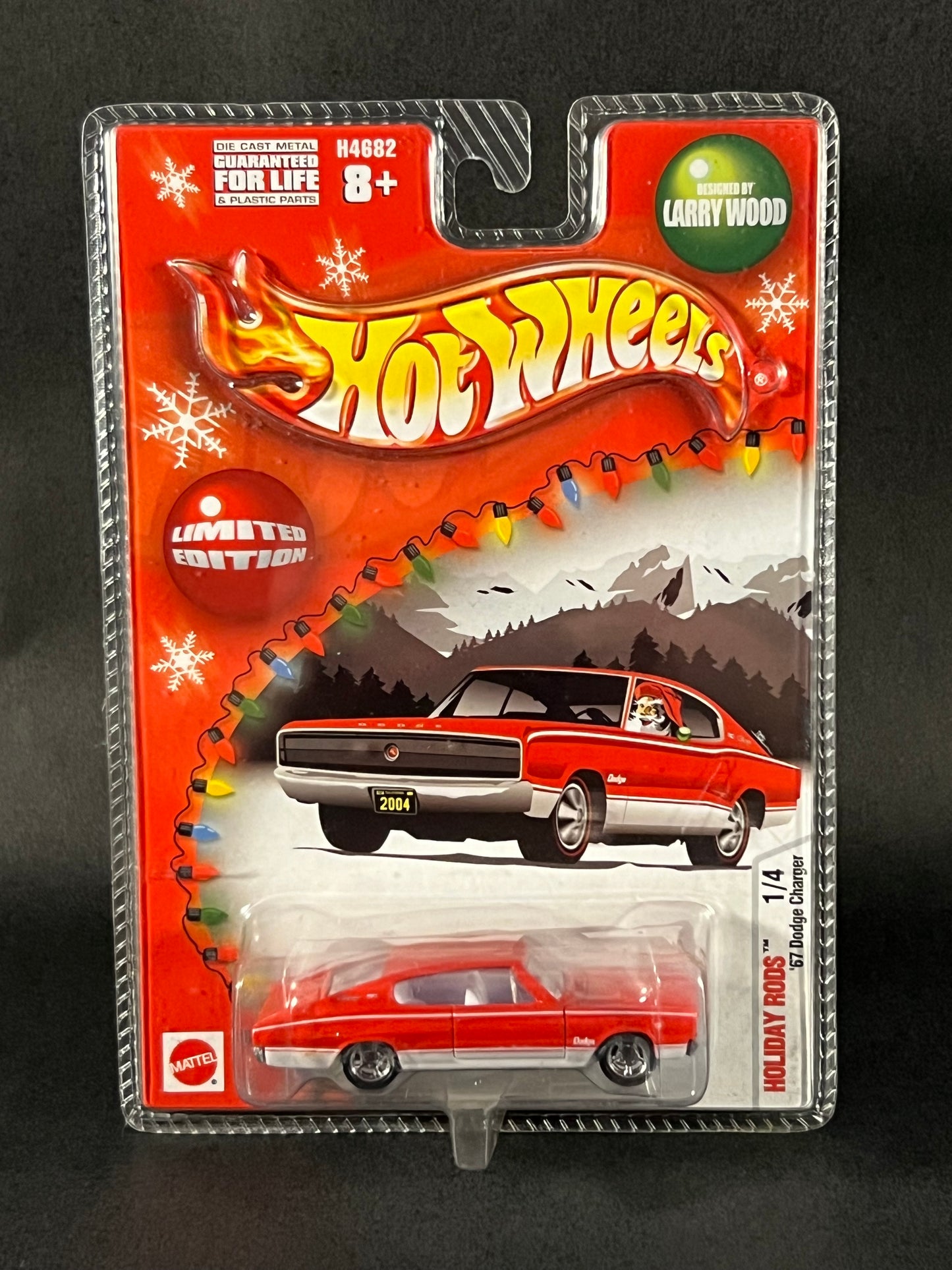 Hot Wheels Limited Edition 2004 Holiday Rods 1/4 '67 Dodge Charger, Red