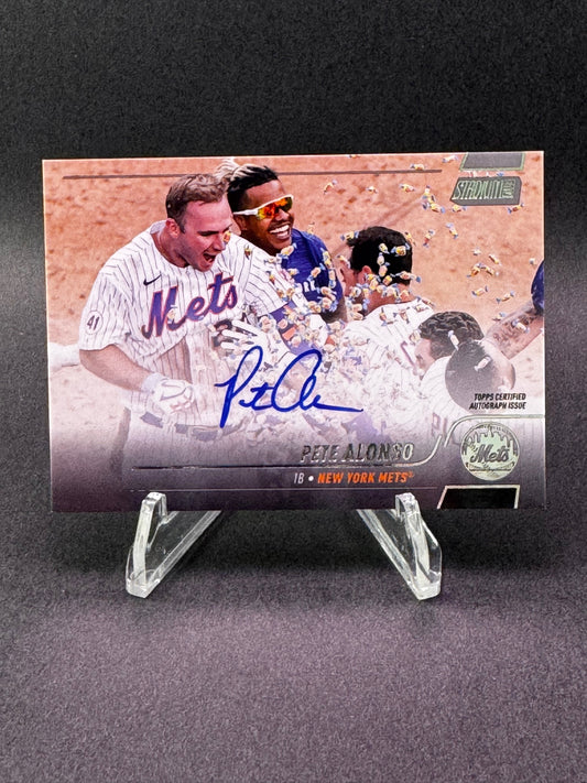 2022 Topps Stadium Club Autograph Card Pete Alonso New York Mets