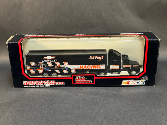 1991 Racing Champions NASCAR Racing Team Transporter AJ Foyt Racing, Black
