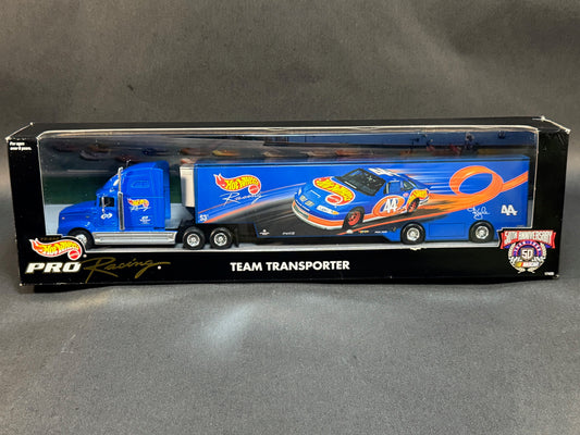 1998 Hot Wheels Pro Racing NASCAR Team Transporter Kyle Petty 44, Blue