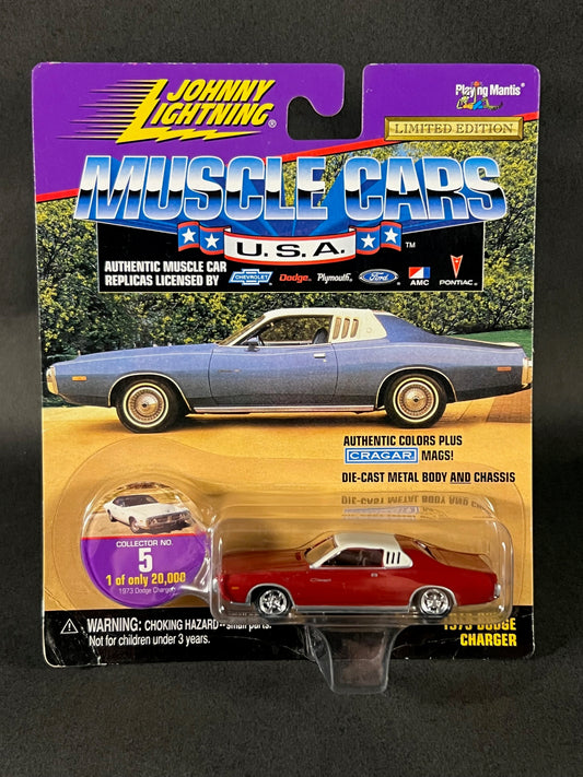 Johnny Lightning 1998 Muscle Cars USA #5 1973 Dodge Charger, Red