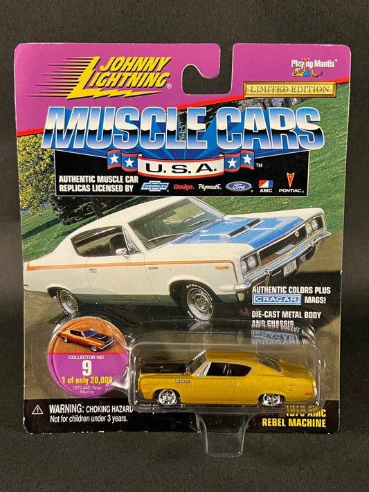 Johnny Lightning 1998 Muscle Cars USA #9 1970 AMC Rebel Machine, Gold