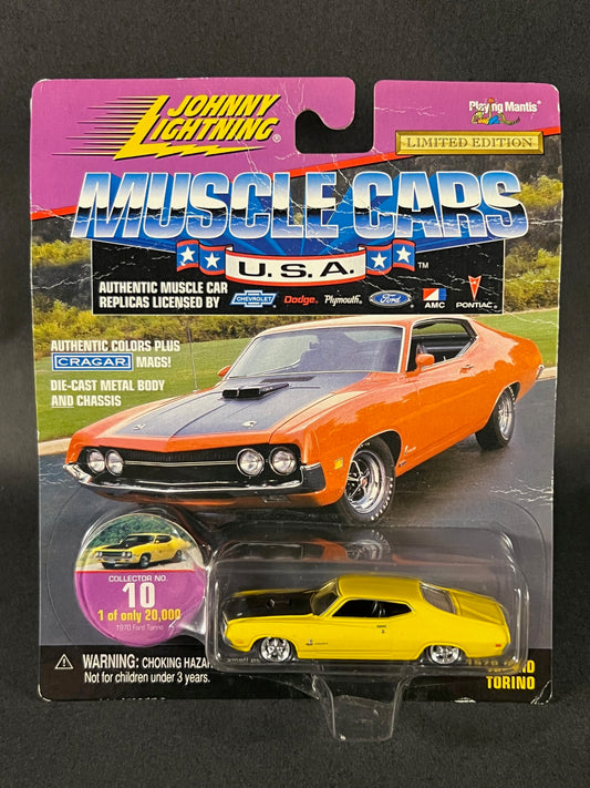 Johnny Lightning 1998 Muscle Cars USA #10 1970 Ford Torino, Yellow