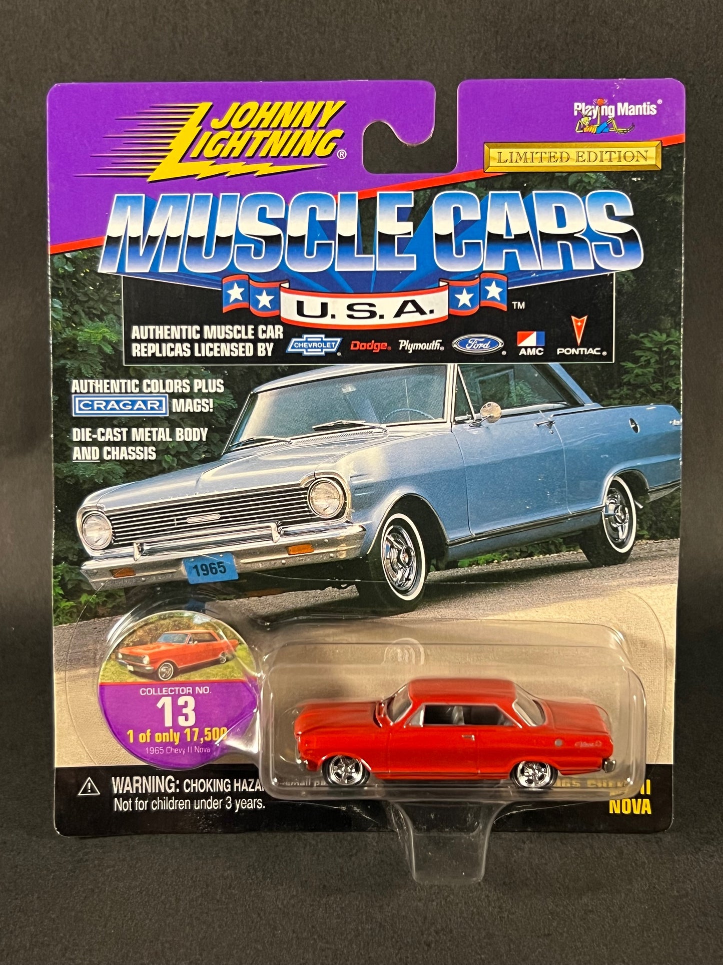 Johnny Lightning 1998 Muscle Cars USA #13 1965 Chevy II Nova, Red