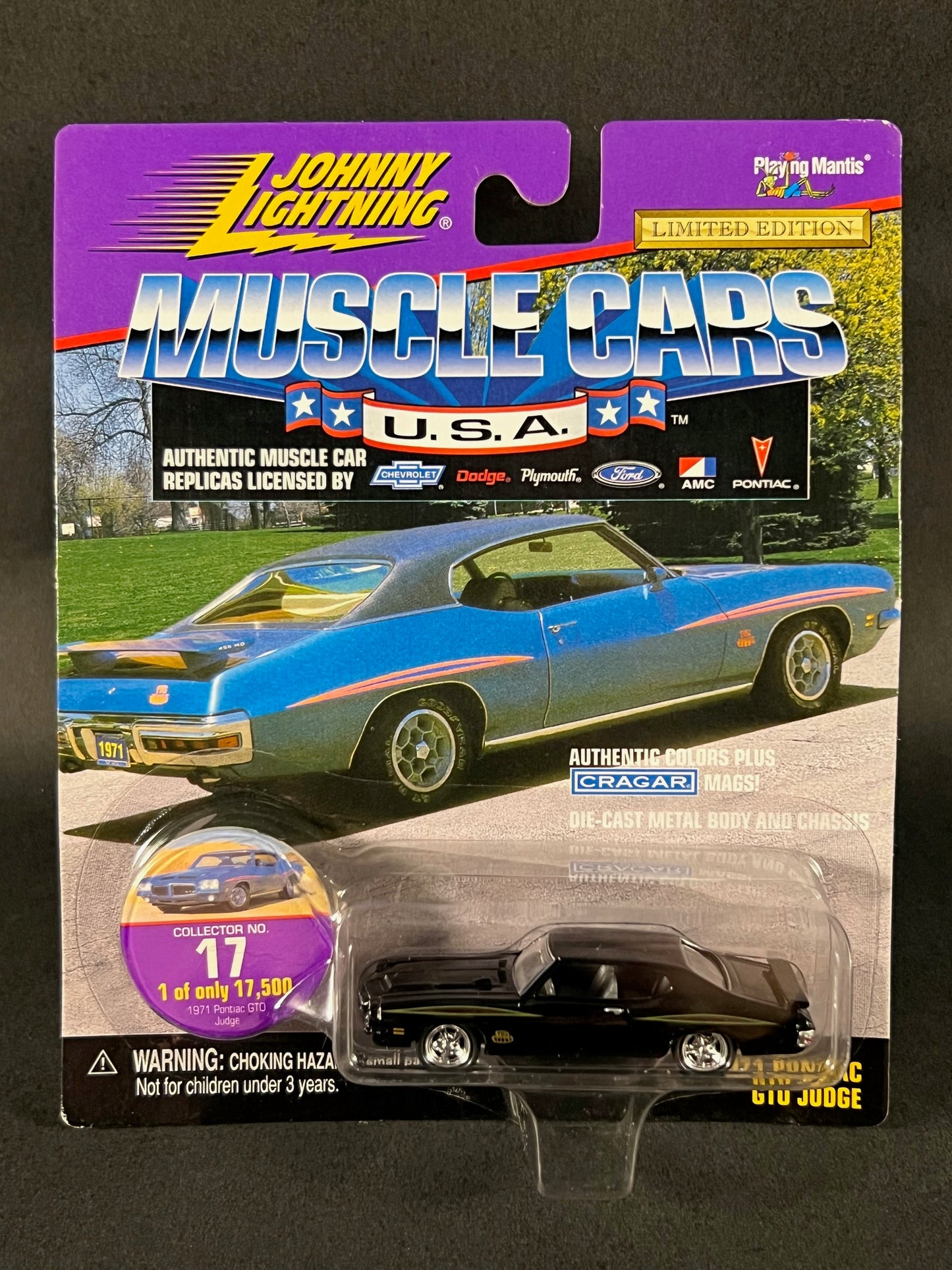 Johnny Lightning 1998 Muscle Cars USA #17 1971 Pontiac GTO Judge, Black