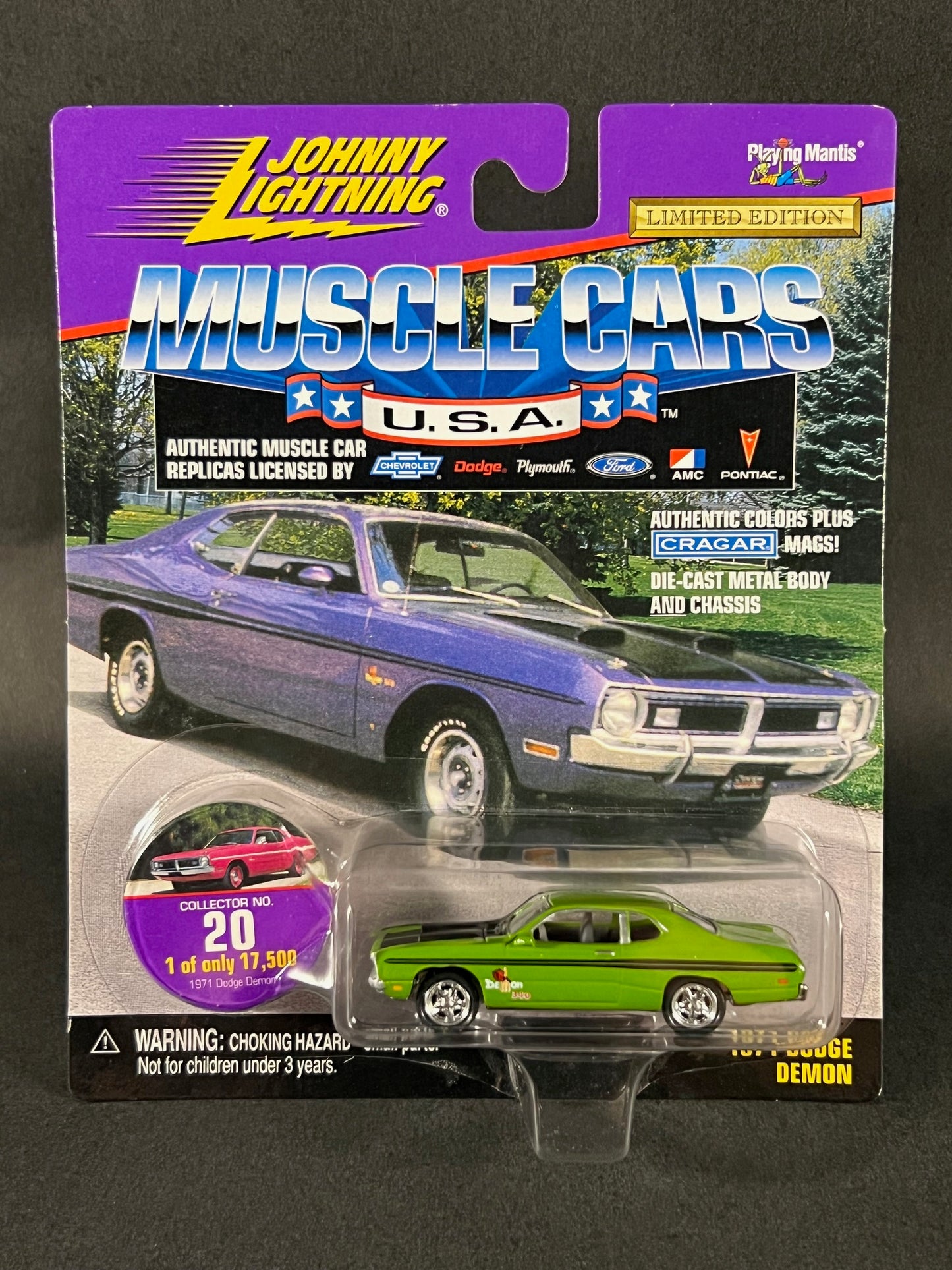 Johnny Lightning 1998 Muscle Cars USA #20 1971 Dodge Demon, Green