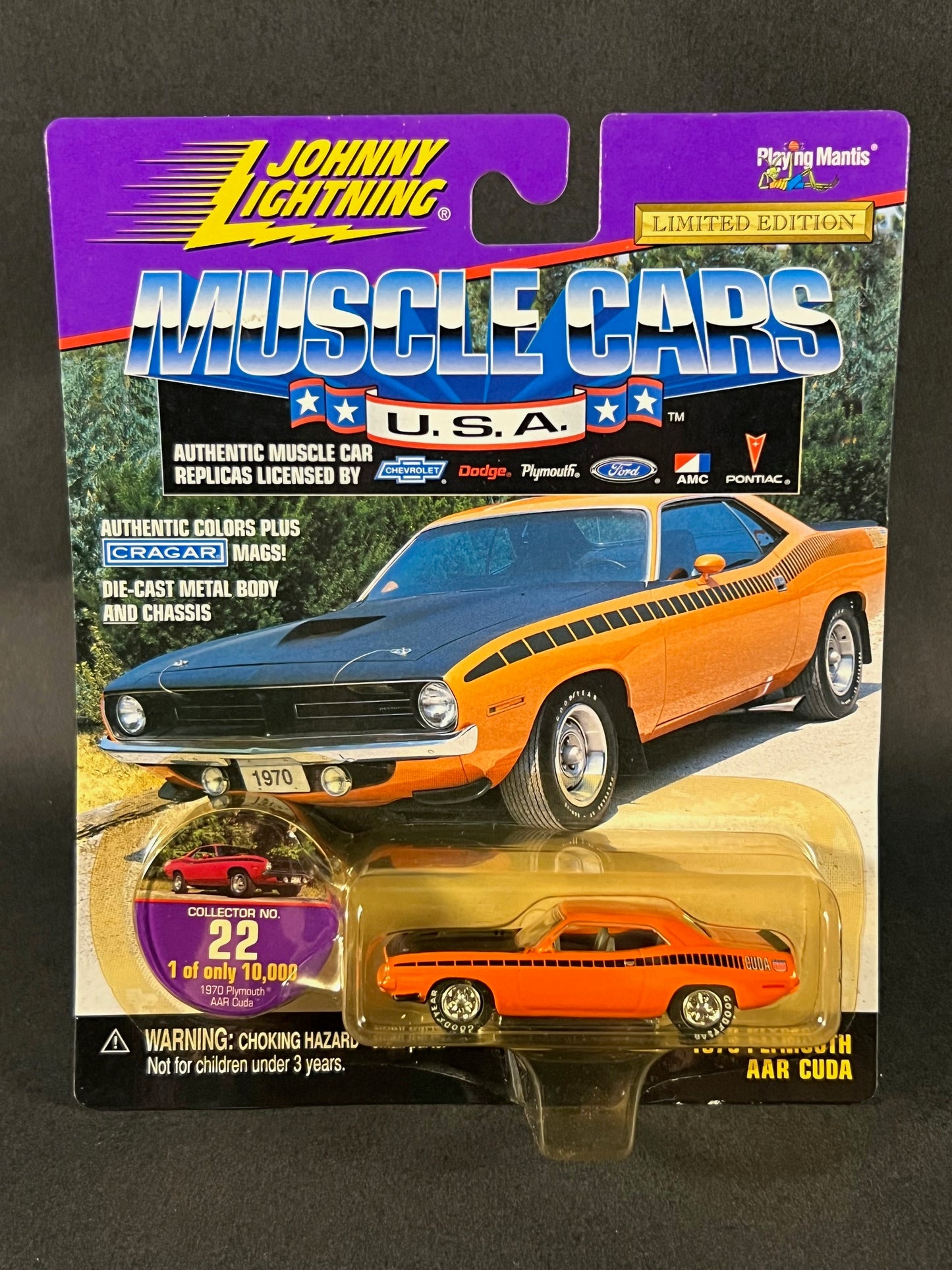 Johnny Lightning 1998 Muscle Cars USA #22 1970 Plymouth AAR Cuda, Orange