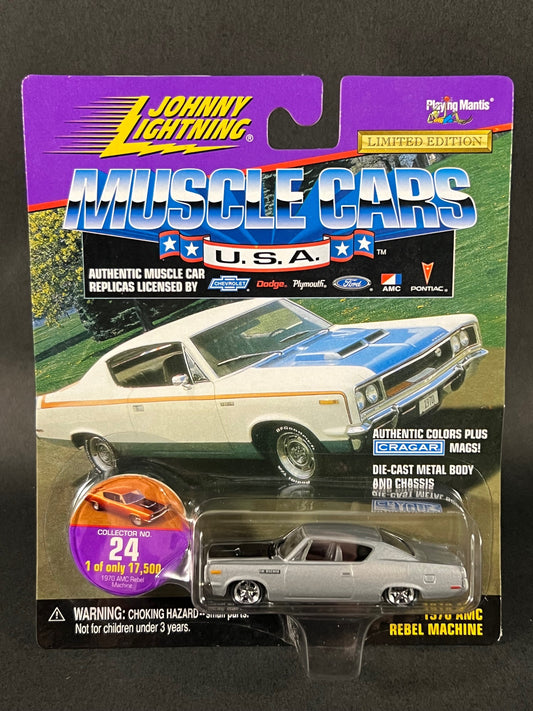 Johnny Lightning 1998 Muscle Cars USA #24 1970 AMC Rebel Machine, Silver