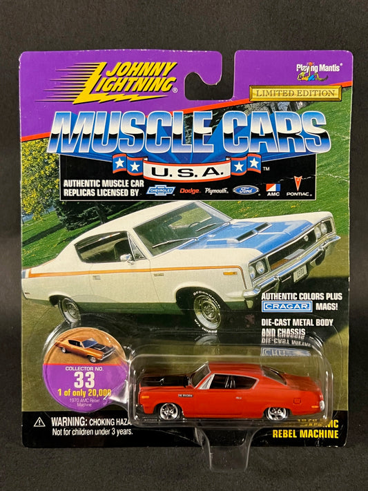 Johnny Lightning 1998 Muscle Cars USA #33 1970 AMC Rebel Machine, Red