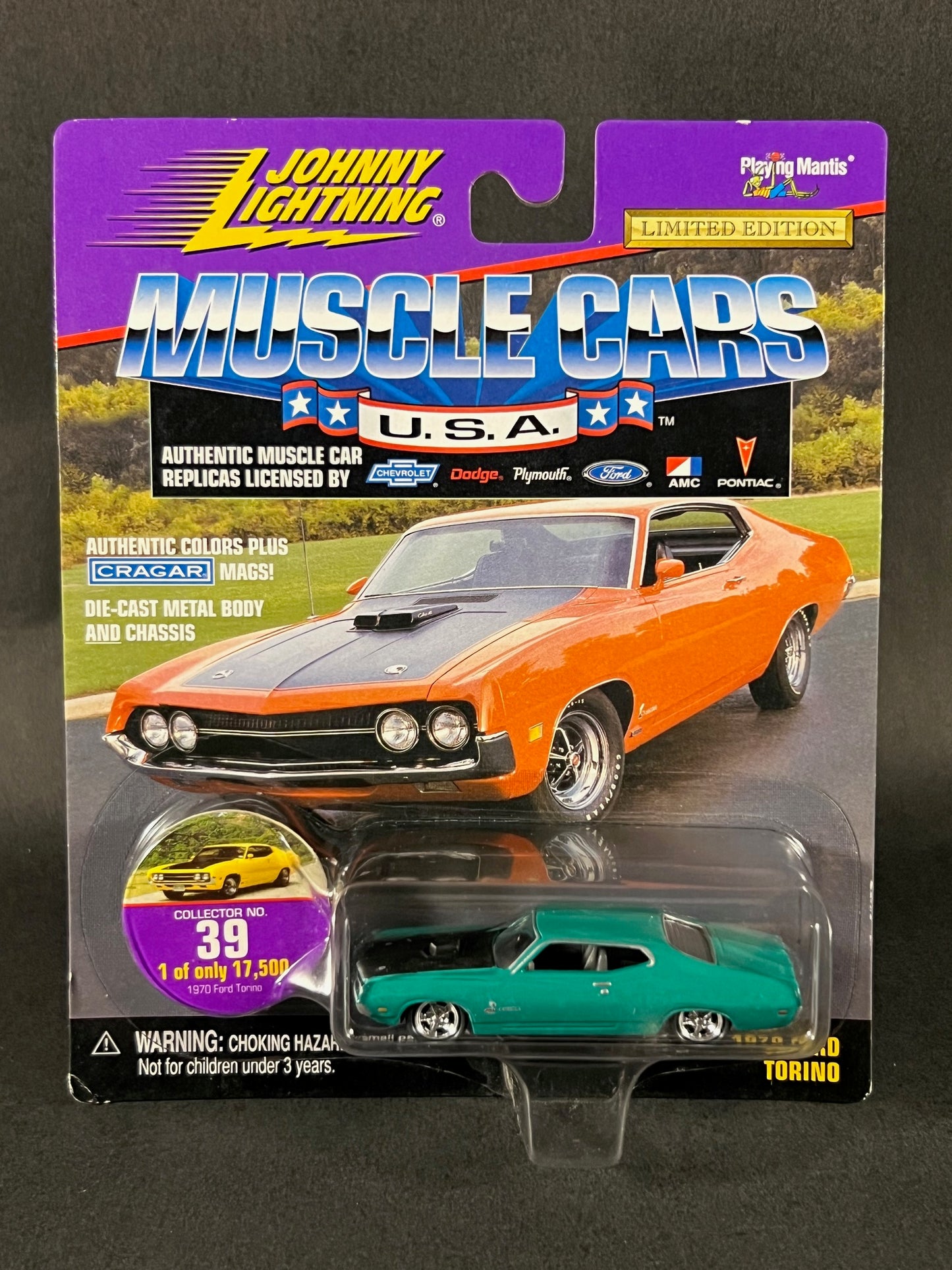 Johnny Lightning 1998 Muscle Cars USA #39 1970 Ford Torino, Green