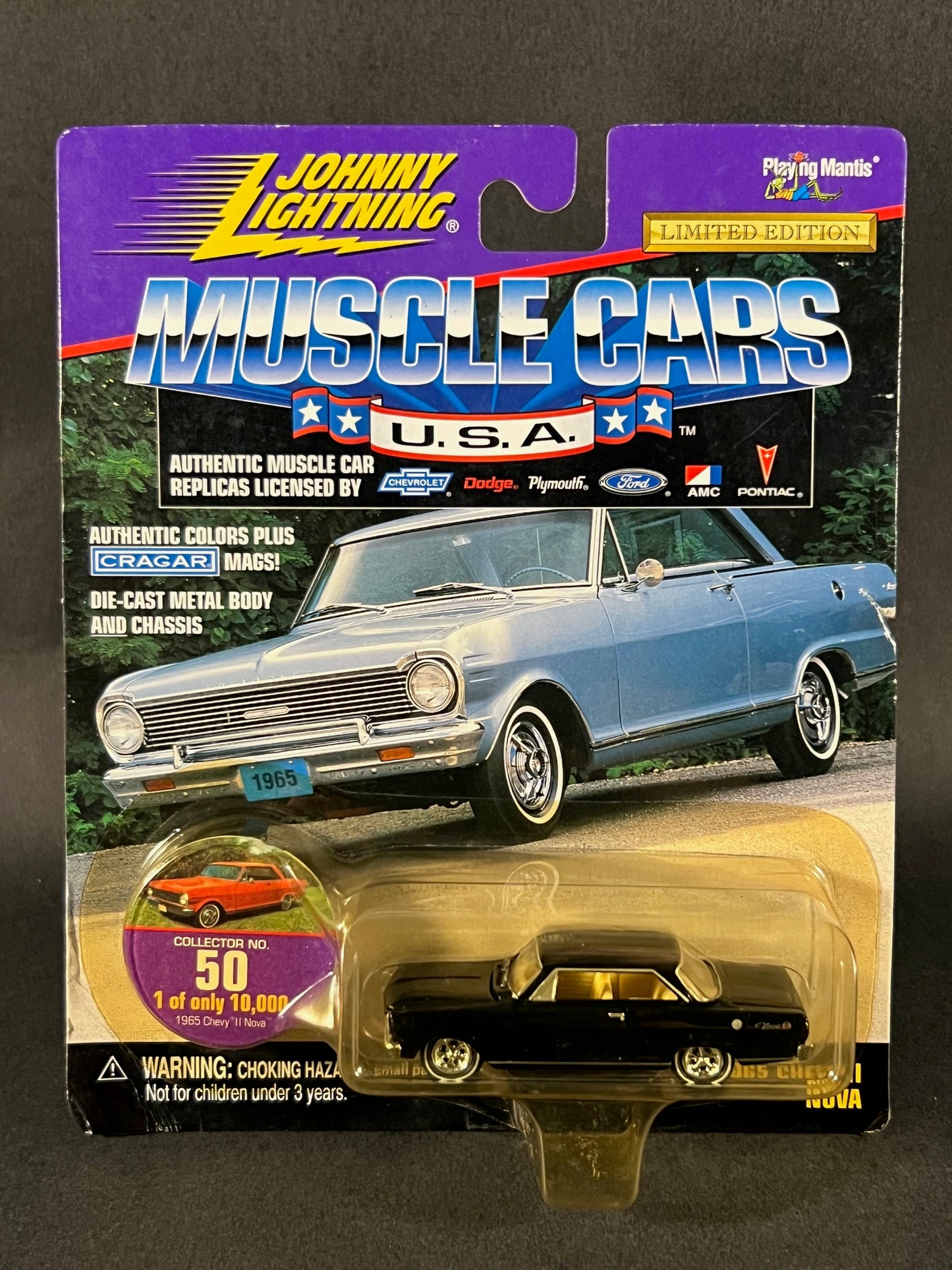 Johnny Lightning 1998 Muscle Cars USA #50 1965 Chevy II Nova, Black