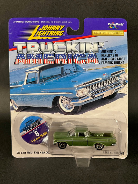 Johnny Lightning 1997 Truckin' America #6 1959 El Camino, Green