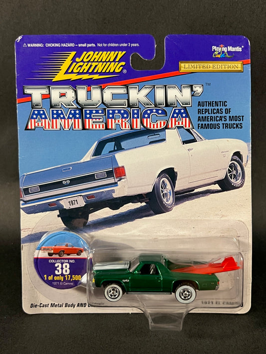 Johnny Lightning 1997 Truckin' America #38 1971 El Camino, Green