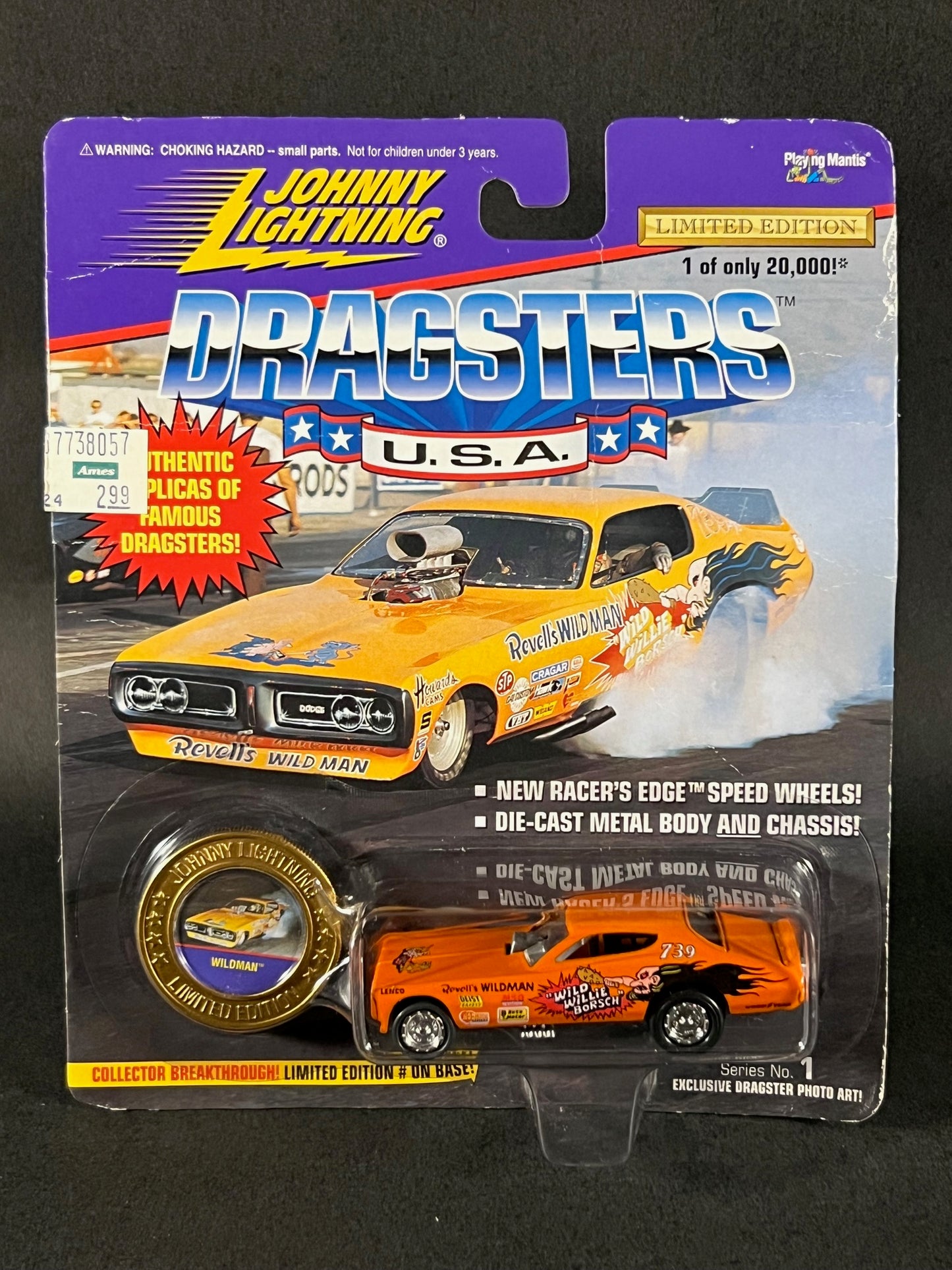 Johnny Lightning 1996 Dragsters USA Series 1 Wildman, Orange