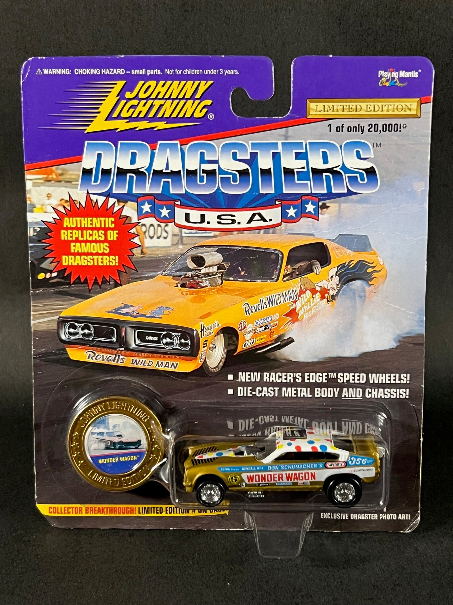 Johnny Lightning 1996 Dragsters USA Series 1 Wonder Wagon, Gold