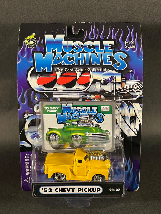 Muscle Machines 2000 Series 1 01-37 '53 Chevy Pickup, Yellow