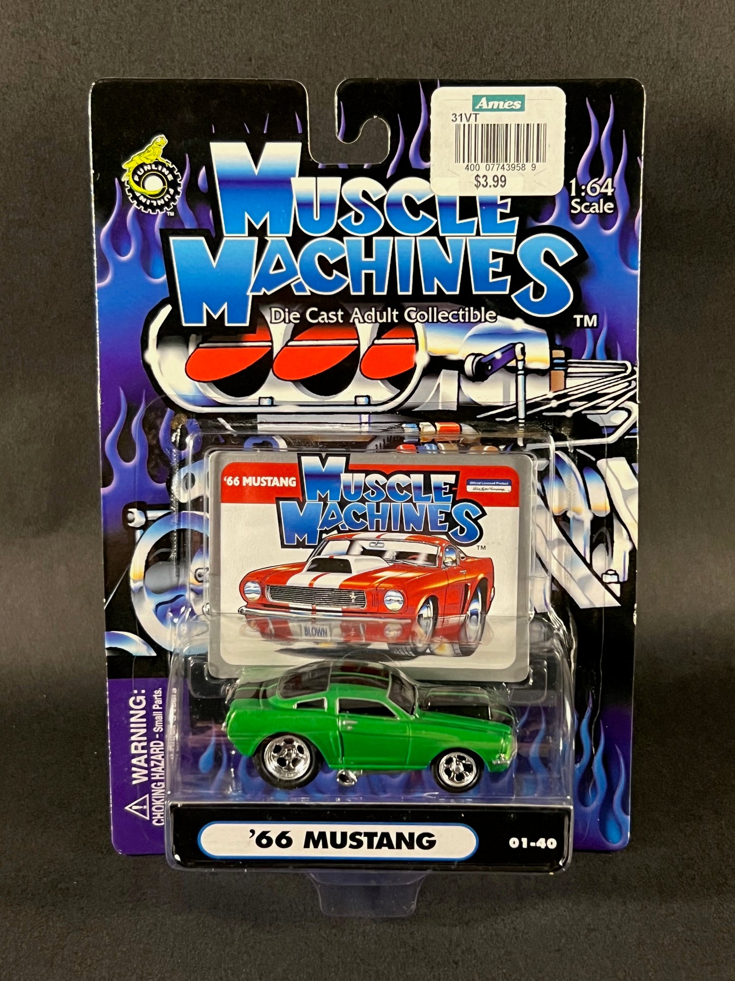 Muscle Machines 2001 Series 1 01-40 '66 Mustang, Green