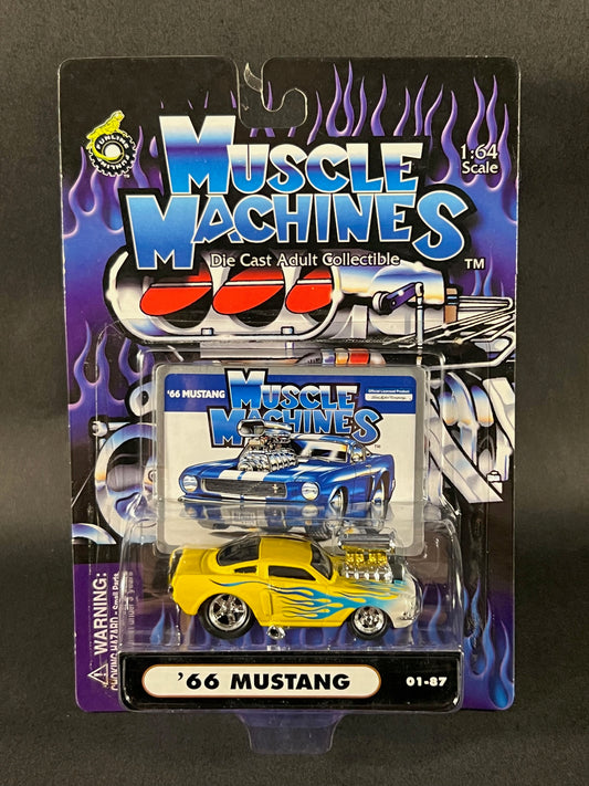 Muscle Machines 2001 Series 1 01-87 '66 Mustang, Yellow