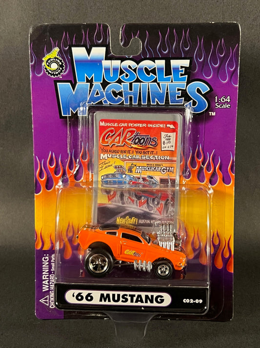 Muscle Machines 2001 Cartoons CO2-09 '66 Mustang, Orange