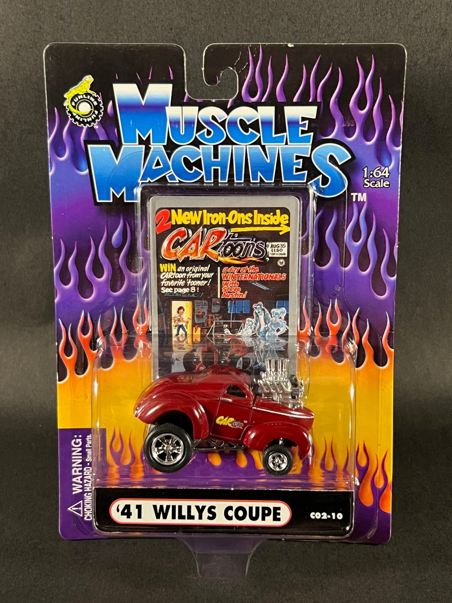 Muscle Machines 2001 Cartoons CO2-10 '41 Willys Coupe, Red