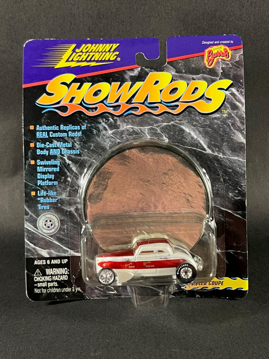 Johnny Lightning 1999 Show Rods Speed Coupe, Red and White