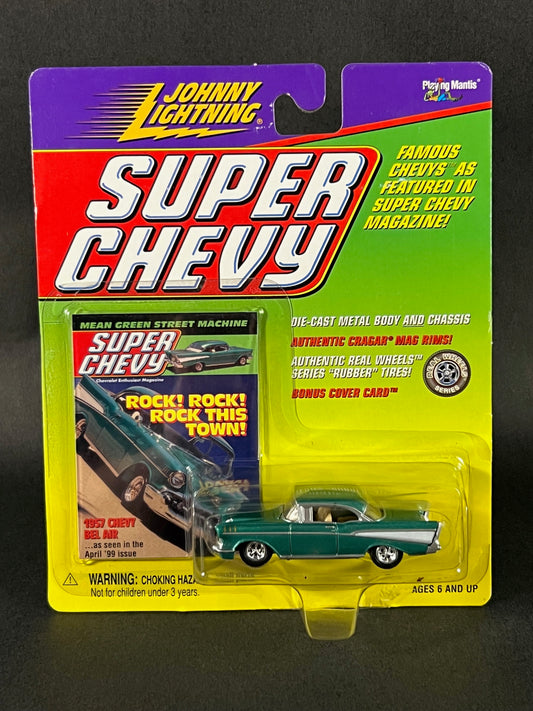 Johnny Lightning 1999 Super Chevy 1957 Chevy Bel Air, Green