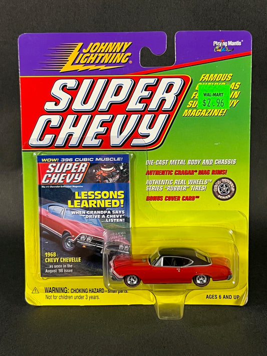 Johnny Lightning 1999 Super Chevy 1968 Chevy Chevelle, Red