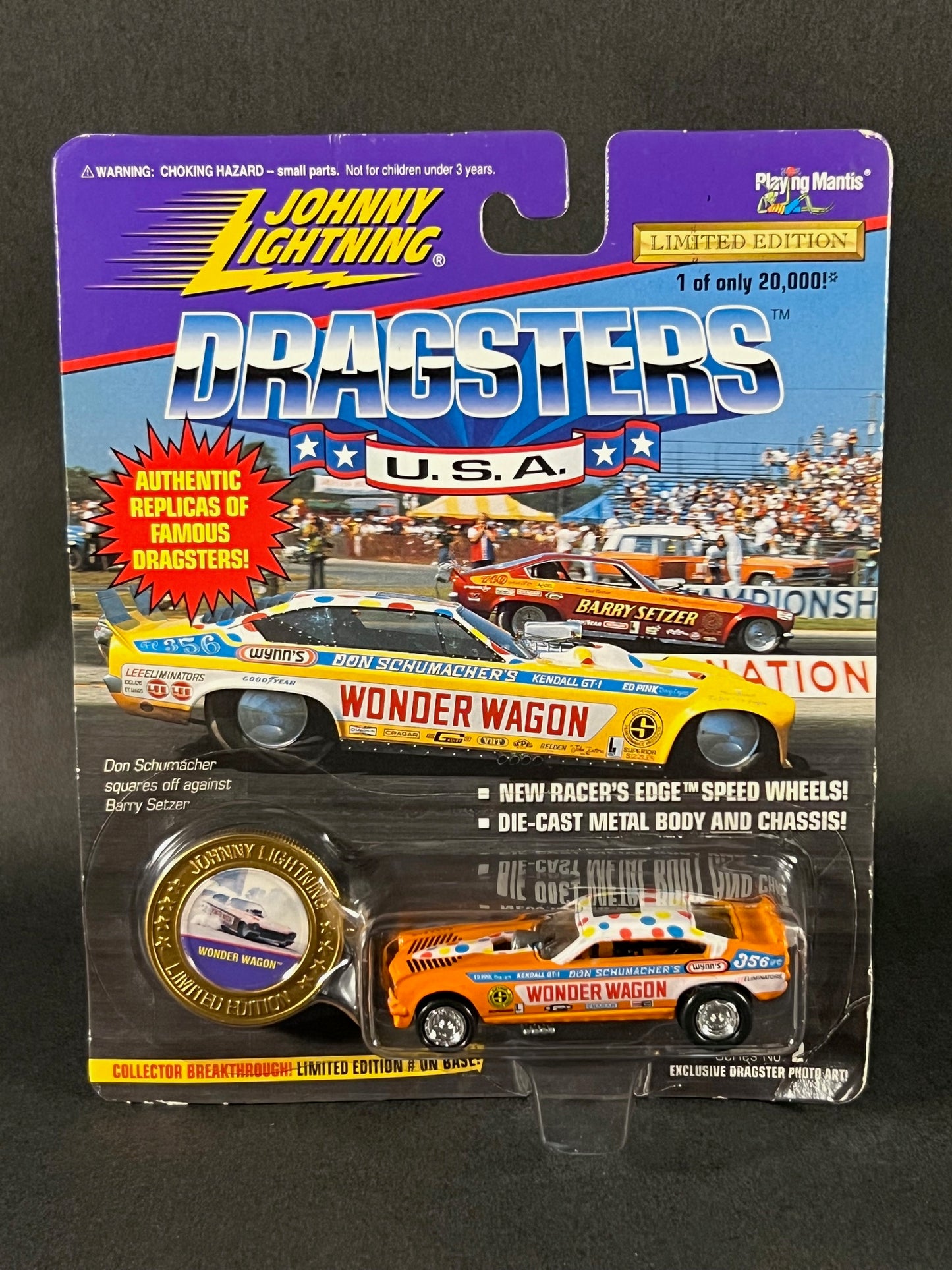 Johnny Lightning 1996 Dragsters USA Series 2 Wonder Wagon, Orange