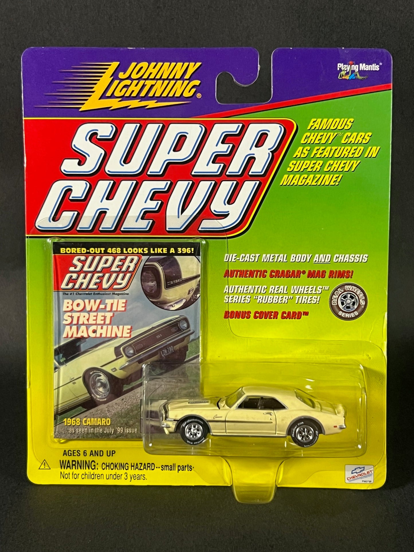 Johnny Lightning 1999 Super Chevy 1968 Camaro, Yellow