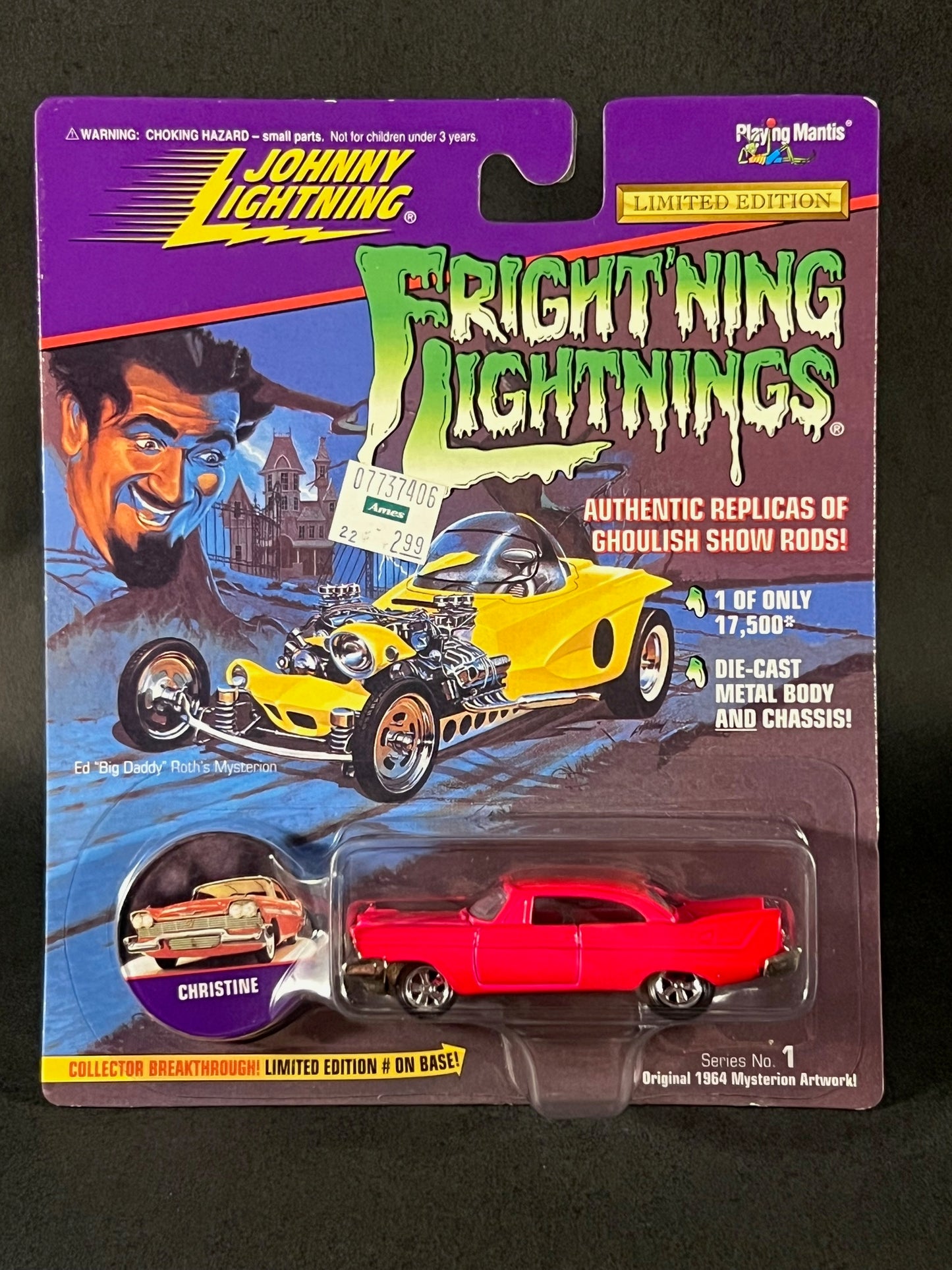 Johnny Lightning 1996 Fright'ning Lightnings Series 1 Christine, Red